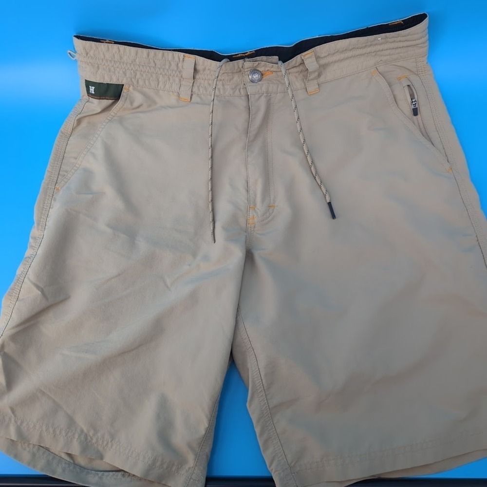 Howler Bros Horizon Hybrid Shorts Mens 35 Khaki Nylon Ripstop Outdoor Fishing